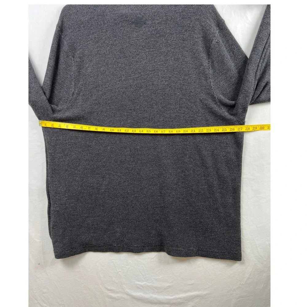 Harley-Davidson Sweater Mens 3XL Grey Knit Circle Logo Pullover Long Sleeve